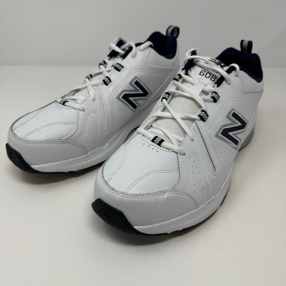 New Balance 608 Sneakers Men's 12 (4E) White Blue Wide Shoes Dad Shoes EUC
